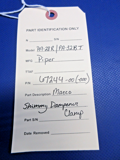 Piper PA-28R / PA-32RT Maeco Shimmy Dampener Clamp P/N 67244-00 (0626-894)8
