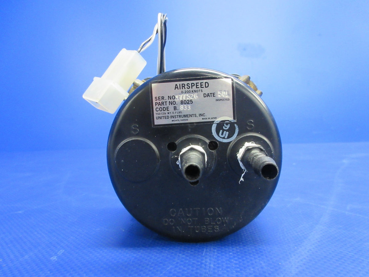 Diamond DA-40 United Instruments Airspeed Indicator P/N 8025 WARRANTY (0626-848)4
