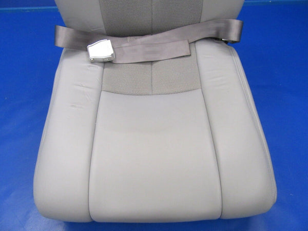 Beech Baron 95-B55 Seat RH Fourth Passenger Gray Leather 102-530094-7 (1119-30)