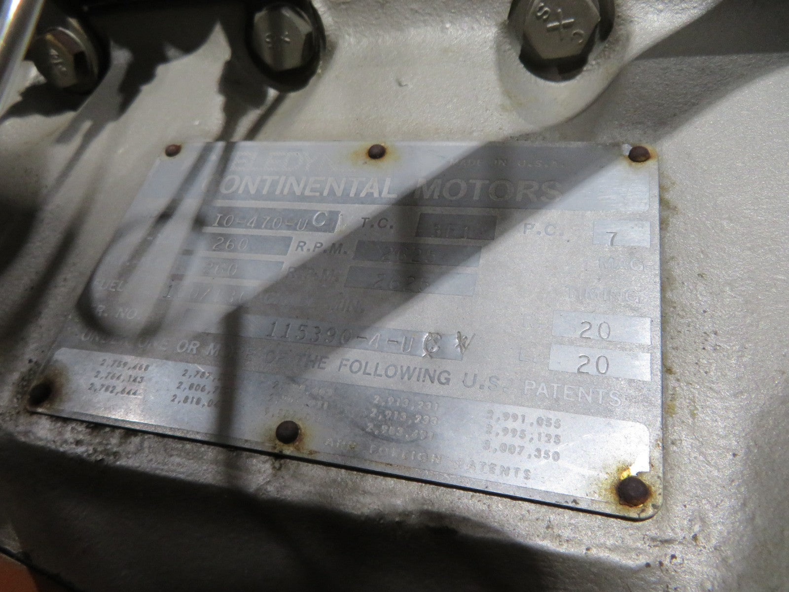 Cessna 310 Continental IO-470-U Engine  510.0 SMOH / NO Prop Strike  (0826-98)1