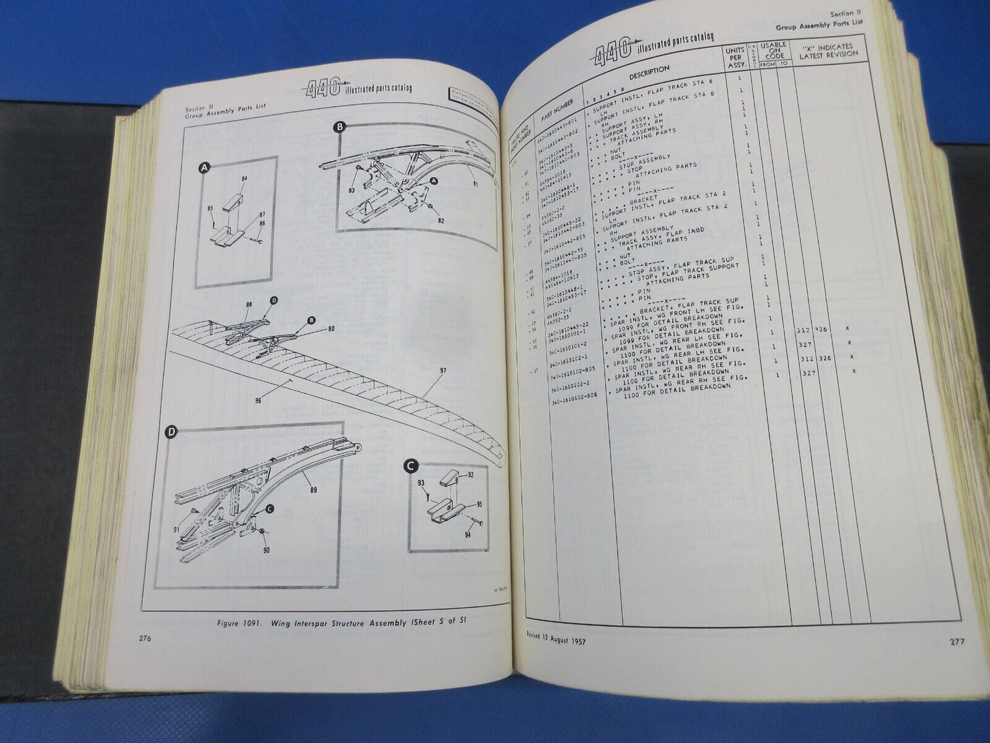 Allison / Convair 340/440 Prop-Jet Convair Illustrated Parts Catalog (0824-1257)