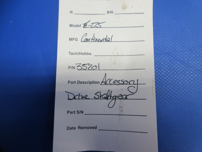 Continental E-225 Accessory Drive Shaft Gear (0824-910)
