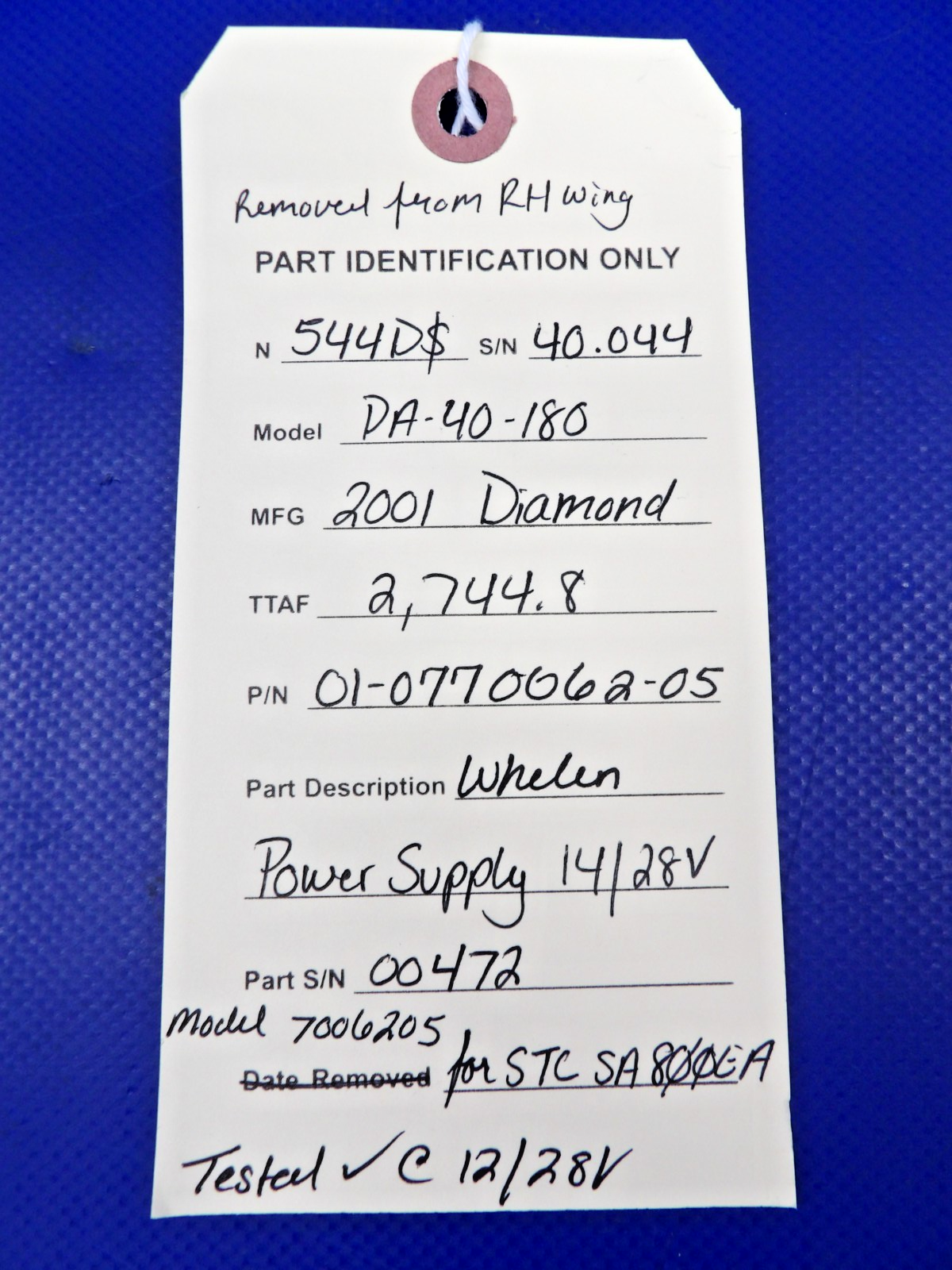 Diamond DA-40 Whelen Power Supply 14/28V P/N 01-0770062-05 TESTED (0626-1314)9