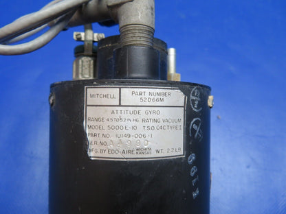 Edo-Aire Mitchell 5000E-10 Attitude Gyro P/N IUI49-006-1 CORE (0424-1778)