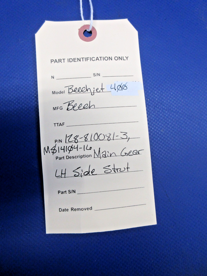 Beech Beech Jet 400 Main Gear LH Side Strut P/N 128-810081-3 (0326-711)11