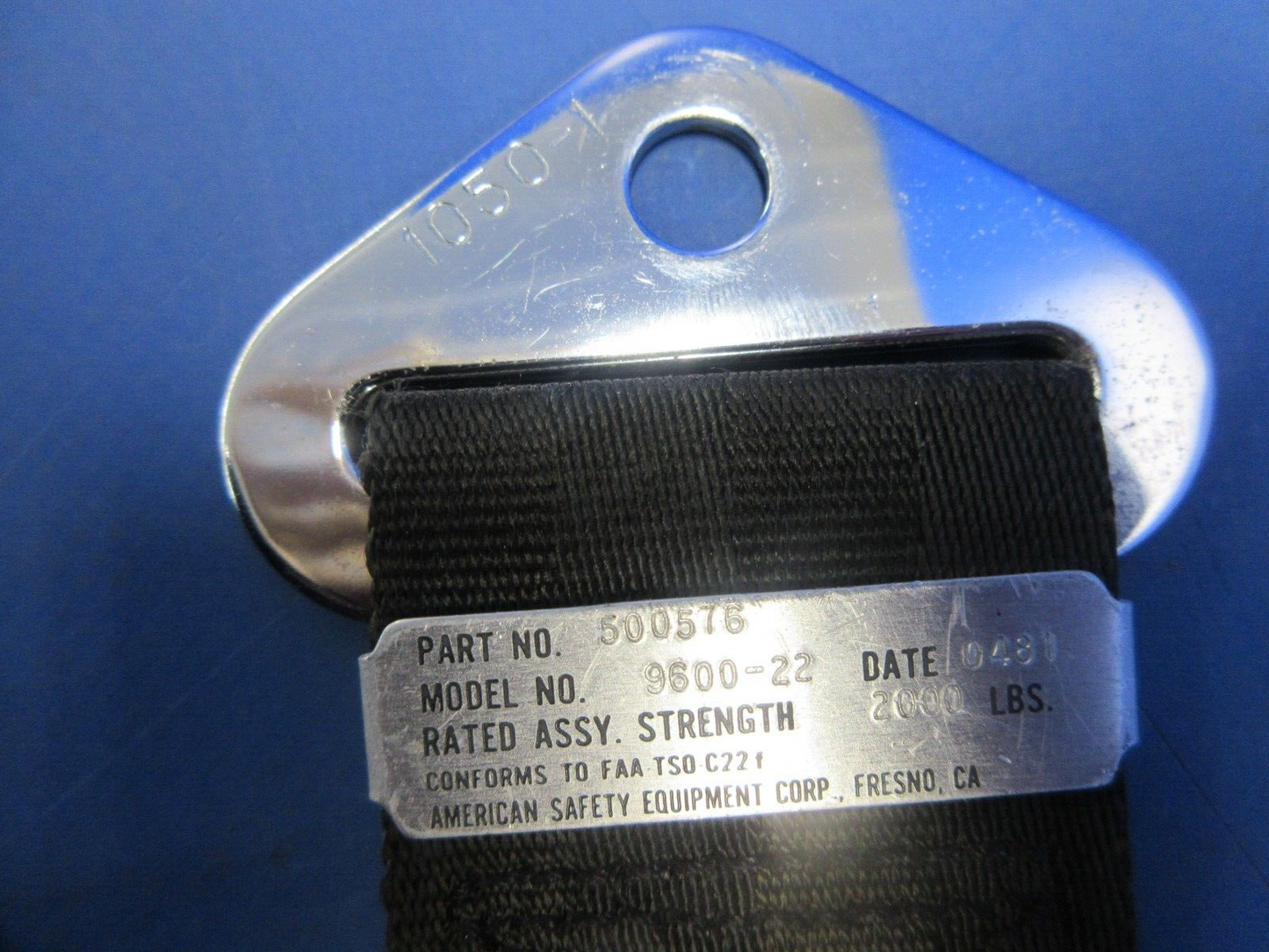 Aeronca 11AC Chief Pilot Seat Belt Assembly P/N 500576 (1024-757)