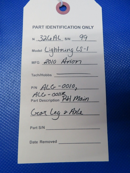 Arion Lightning LS-1 RH Main Gear Leg & Axle P/N ALG-0010 (0324-222)16