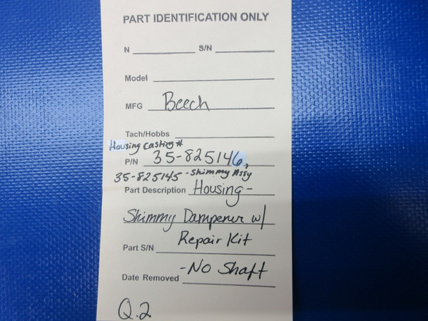 Beech Housing - Shimmy Dampener w/ Repair Kit P/N 35-825146 REBUILT (1224-1348)