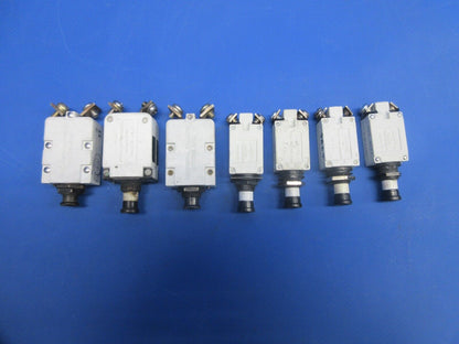 Enstrom 280FX Helicopter Assorted Circuit Breaker LOT P/N MS25244-5 (1124-710)