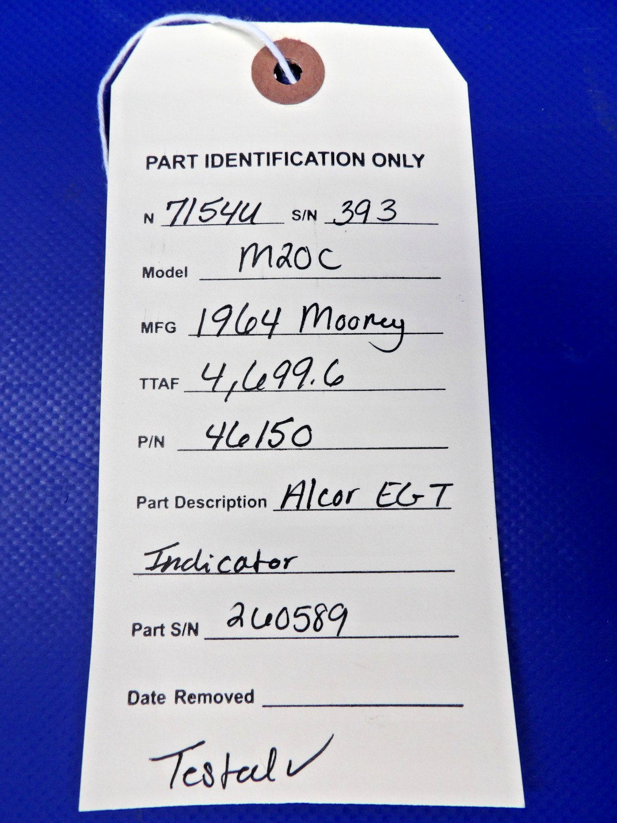 =Mooney M20 / M20C Alcor EGT Indicator P/N 46150 TESTED (0426-1353)10