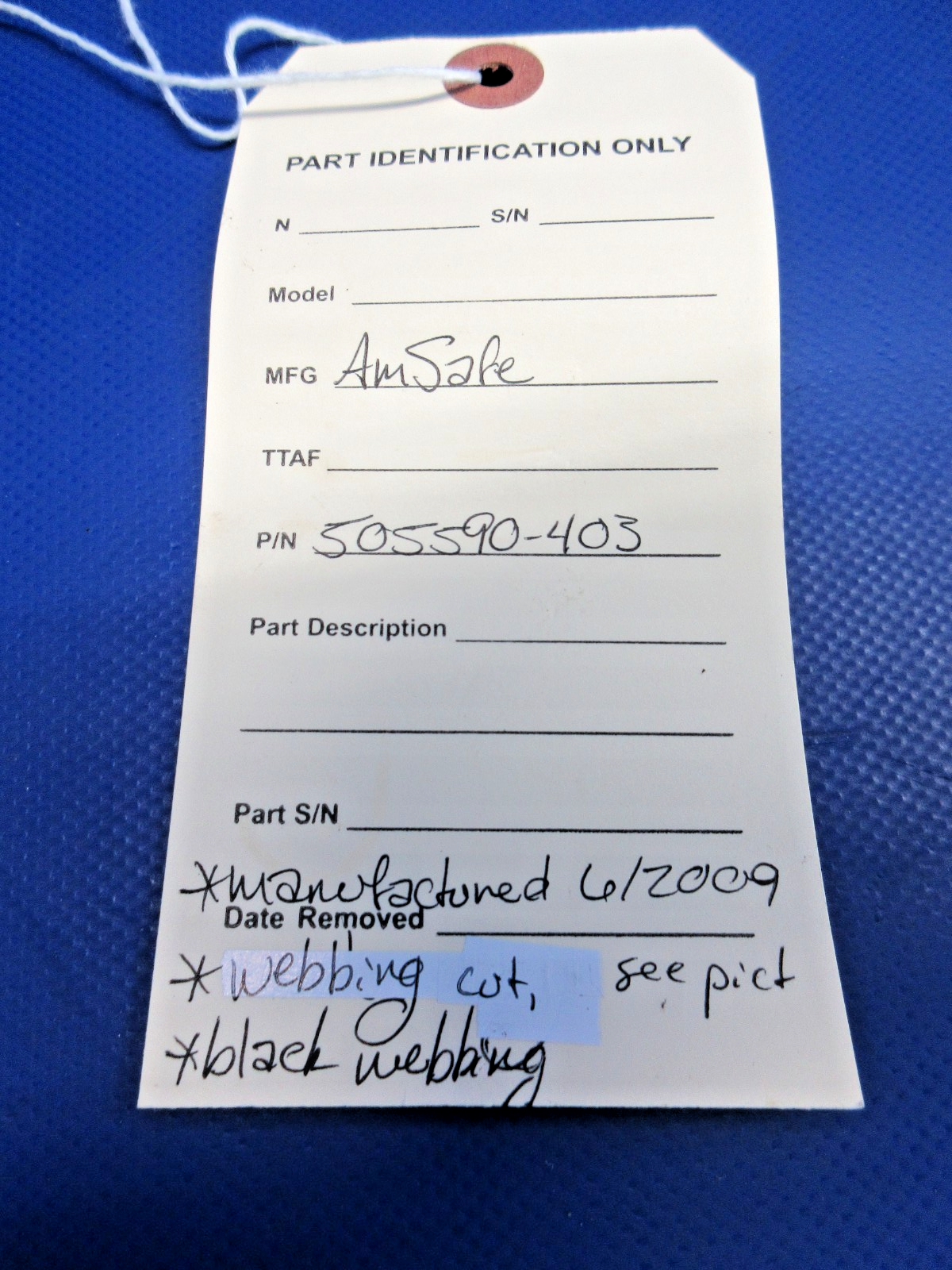 AmSafe P/N 505590-403 Seatbelt Reel with Safety Cable FOR PARTS (0926-896)14