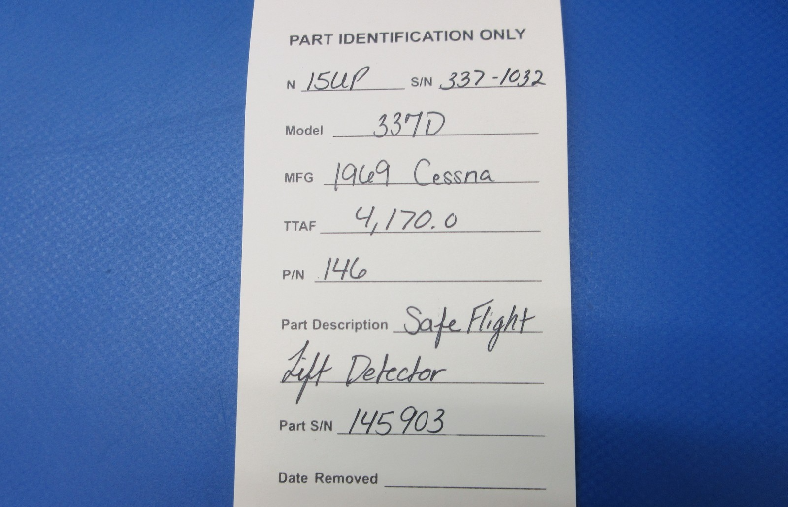 Cessna 337 / 337D Safe Flight Lift Detector P/N 146 CORE (0725-1278)8