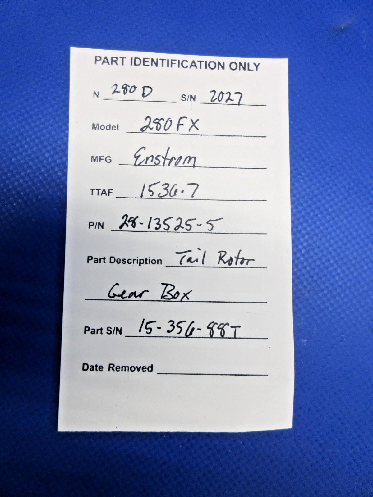 Enstrom 280FX Tail Rotor Gear Box P/N 28-13525-5 CORE (0526-813)11