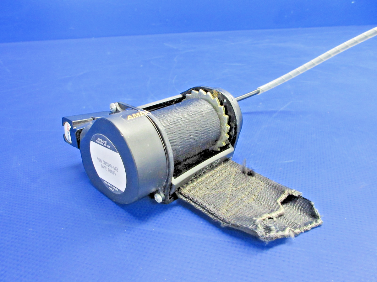 AmSafe P/N 505590-403 Seatbelt Reel with Safety Cable FOR PARTS (0926-896)5
