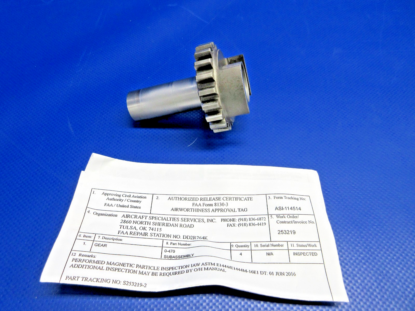 Continental Magneto Drive Gear w/8130 P/N 629076 (0226-1006)0
