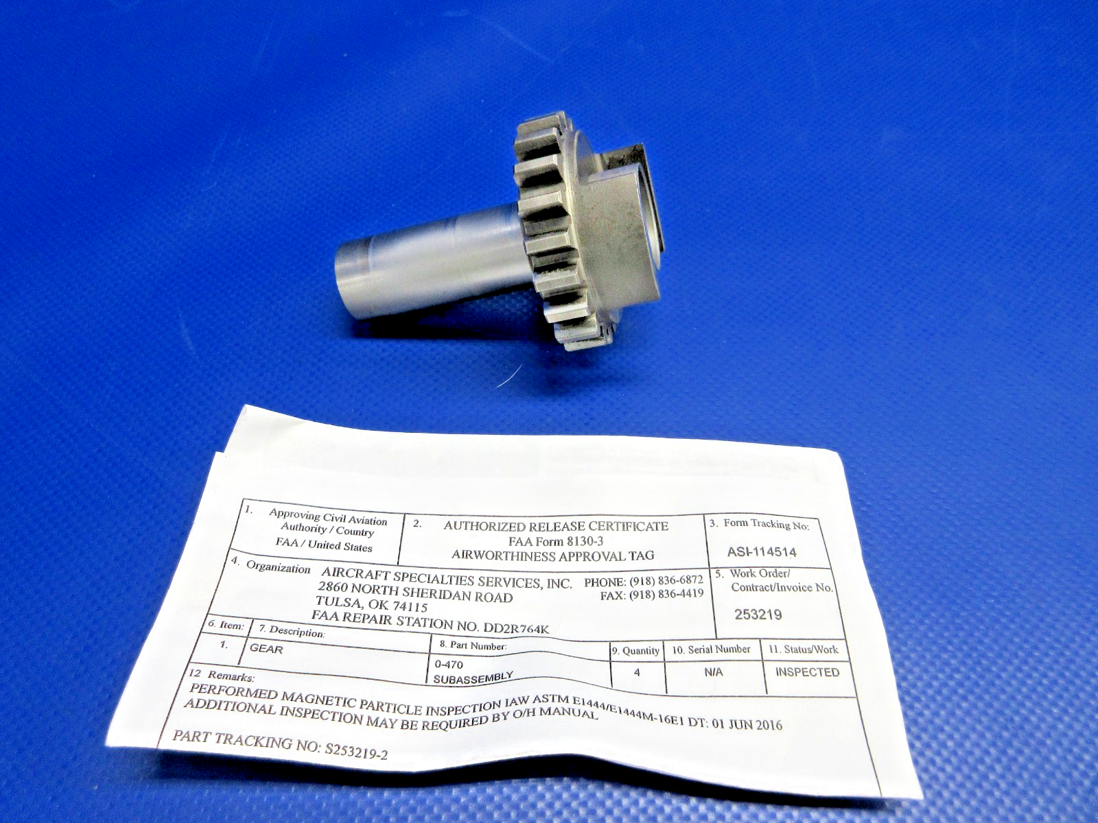 Continental Magneto Drive Gear w/8130 P/N 629076 (0226-1006)0