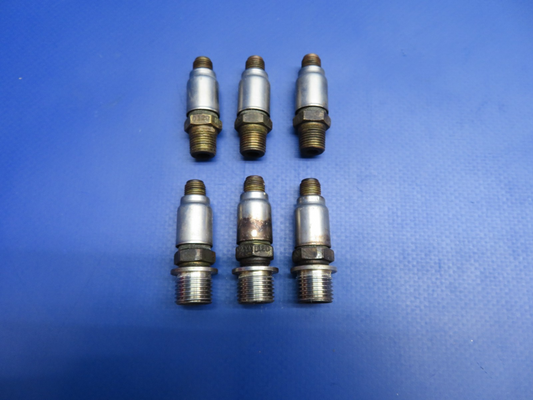 Continental IO-470 Fuel Injector Nozzles PN D12D, 627335D12 SET OF 6 (0326-1742)0