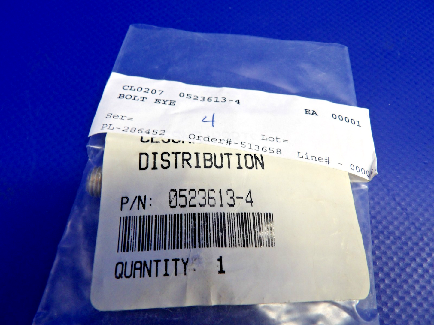 Cessna Tie Down Eye Bolt P/N 0523613-4 NOS (0426-1206)2