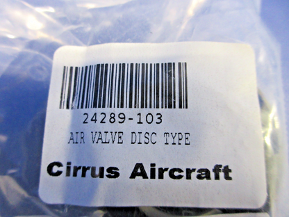Cirrus SR20 / SR22 Cabin Air Valve P/N 24289-0103 NOS (0326-1009)3