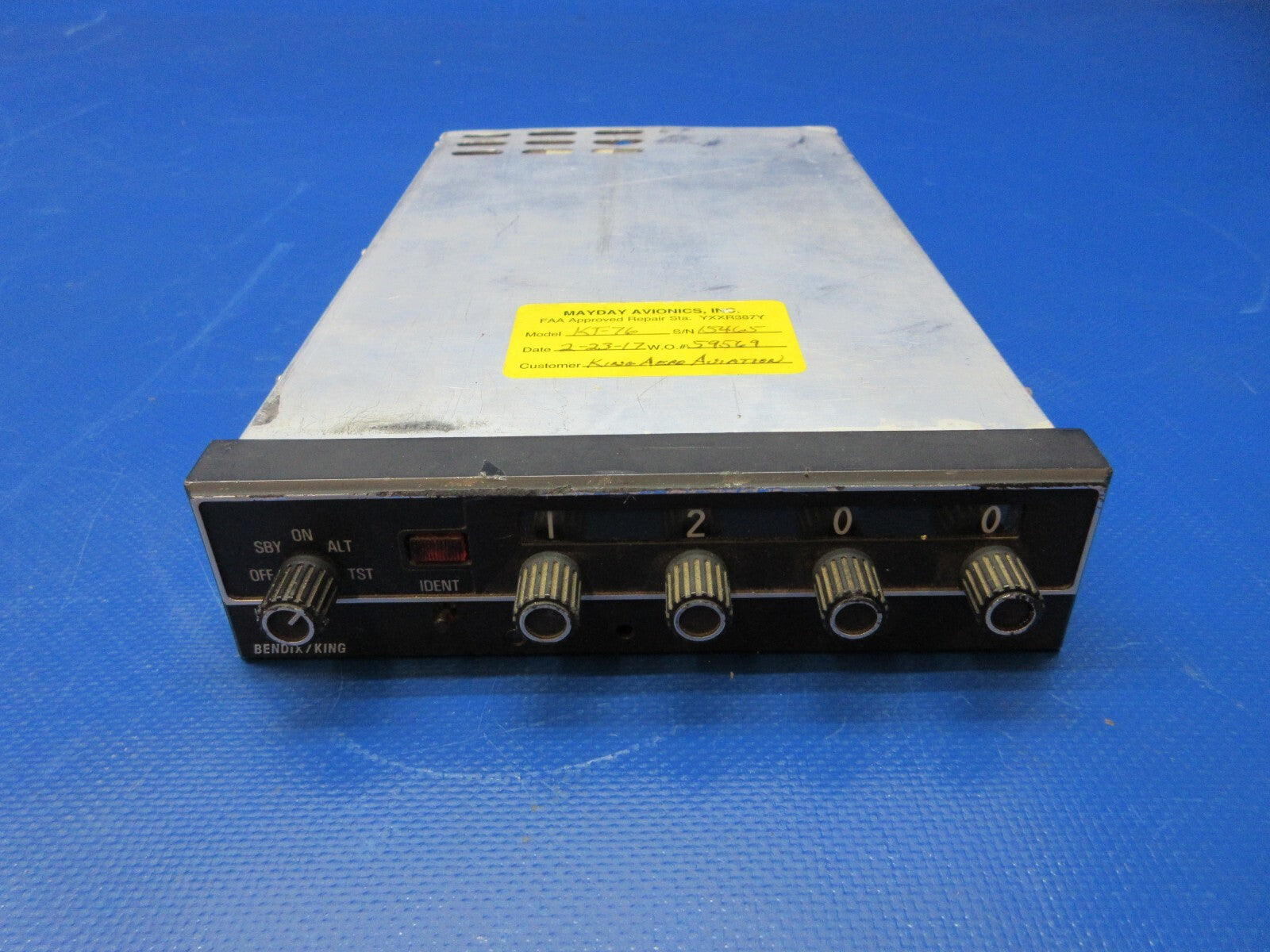 King KT76 Transponder 14v P/N 066-1034-01 CORE (0325-1378)0
