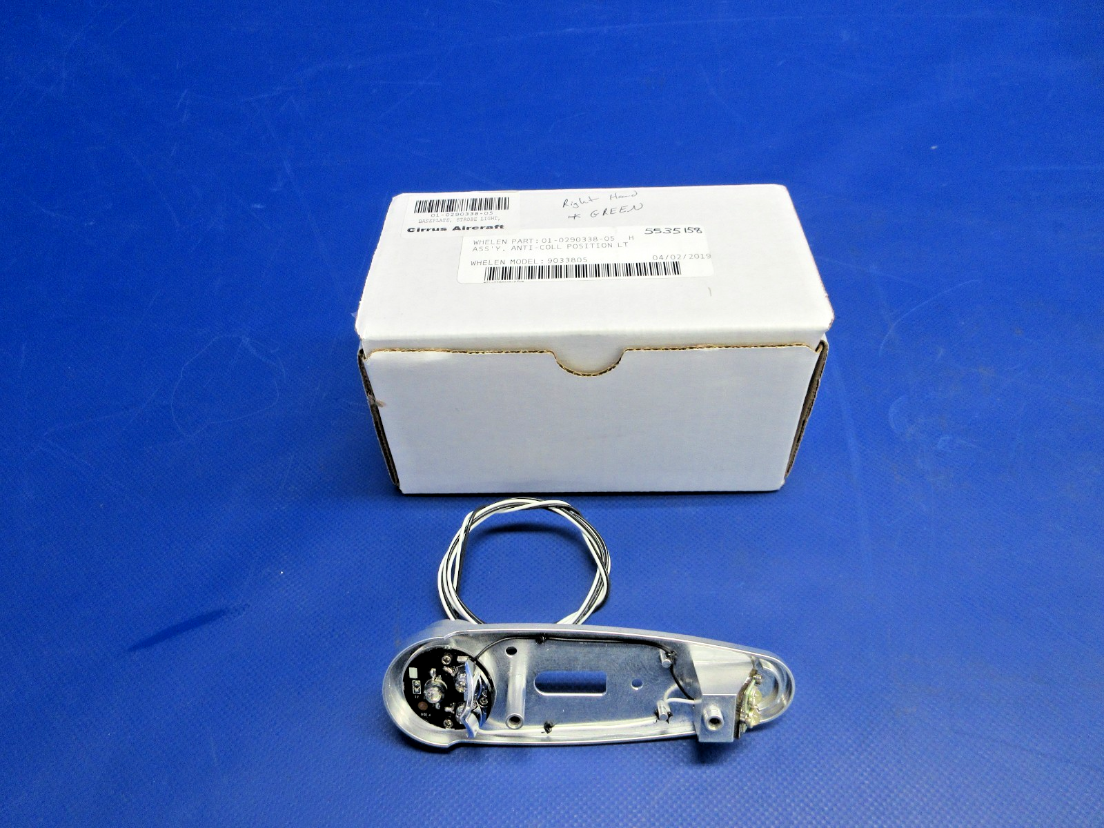 Whelen 9033805 RH Position Strobe Light Base Plate 01-0290338-05 NOS (0326-967)0
