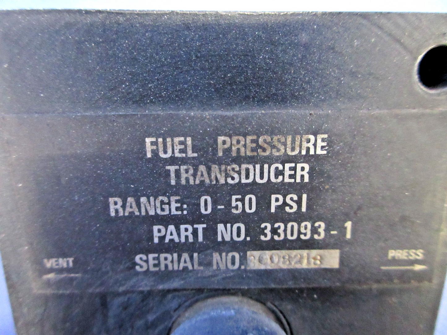 Piper PA-31T1 Cheyenne Fuel Pressure Transducer 0-50 PSI P/N 33093-1 (0626-743)2