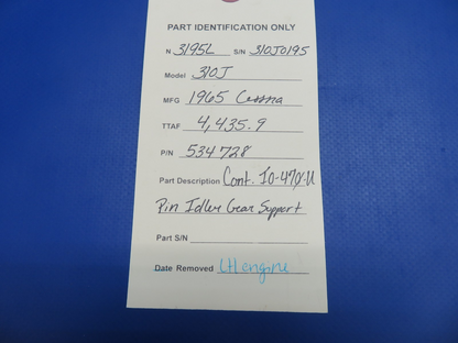 @Continental IO-470 / IO-470-U Pin Idler Gear Support P/N 534728 (0326-1743)9