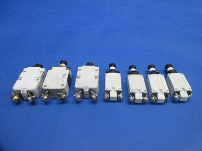 Enstrom 280FX Helicopter Assorted Circuit Breaker LOT P/N MS25244-5 (1124-710)