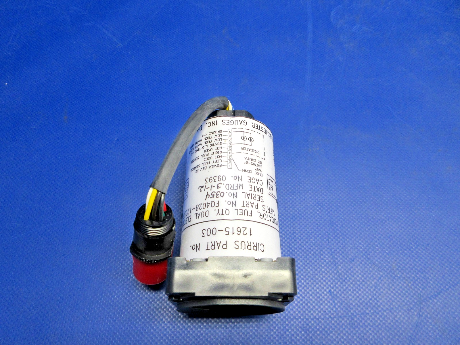 Cirrus Rochester Gauge Fuel Quantity Dual Indicator 12615-003 NOS (0326-968)5