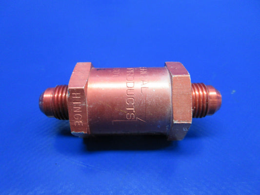 Beech Commercial Aircraft Products Fuel Check Valve P/N 340300 TESTED (0526-876)0