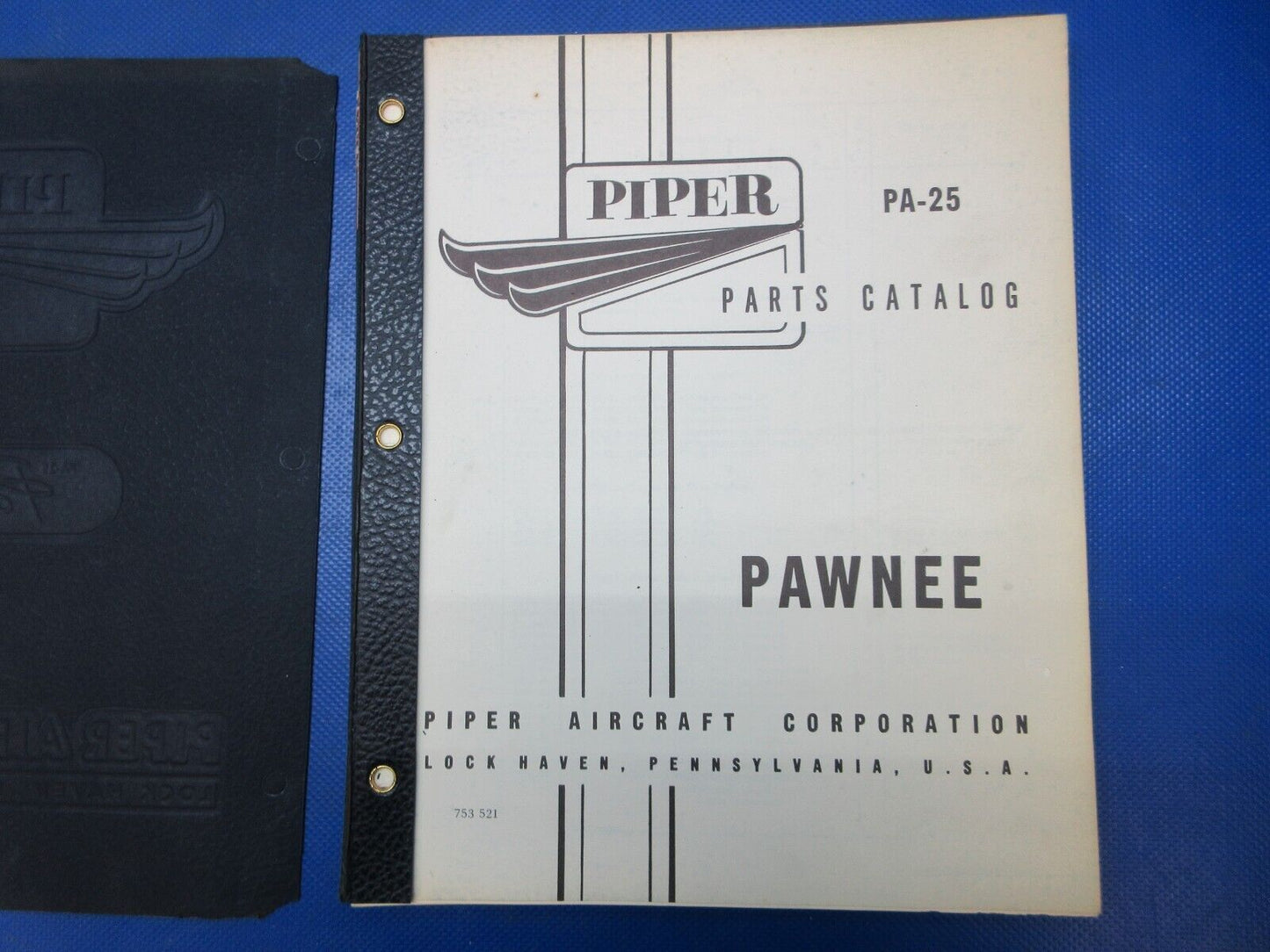 Piper PA-25 Pawnee Parts Catalog P/N 753-521 (1024-1238)