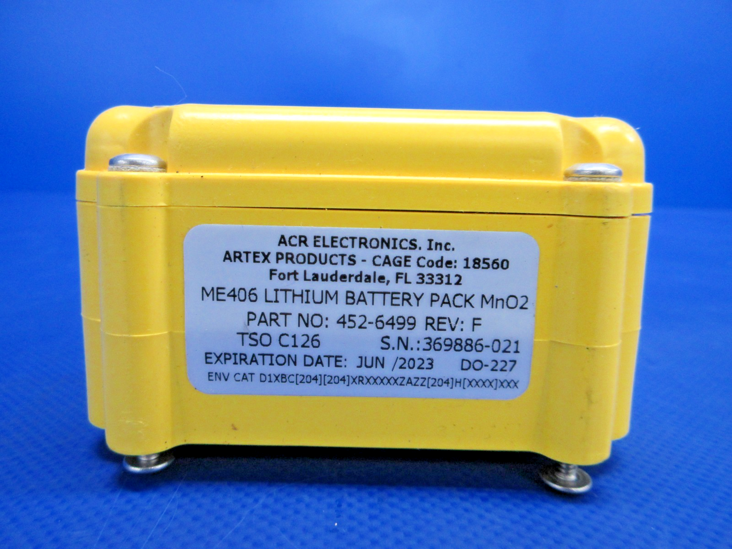 Artex ME406 Emergency Locator Transmitter P/N 453-6603 FOR PARTS (0426-736)5