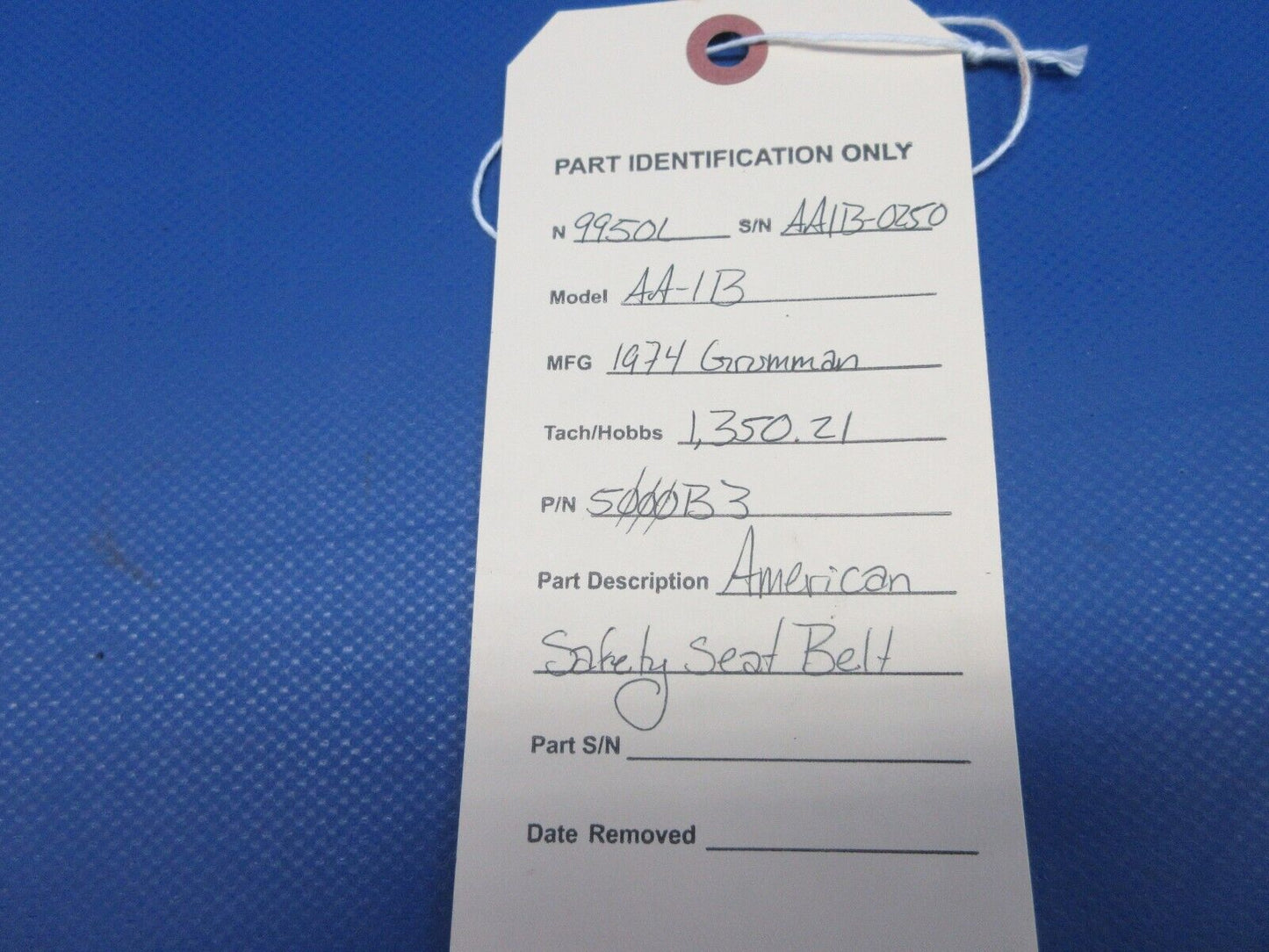 Grumman AA-1B American Seat Belt P/N 5000B3 (0424-1391)