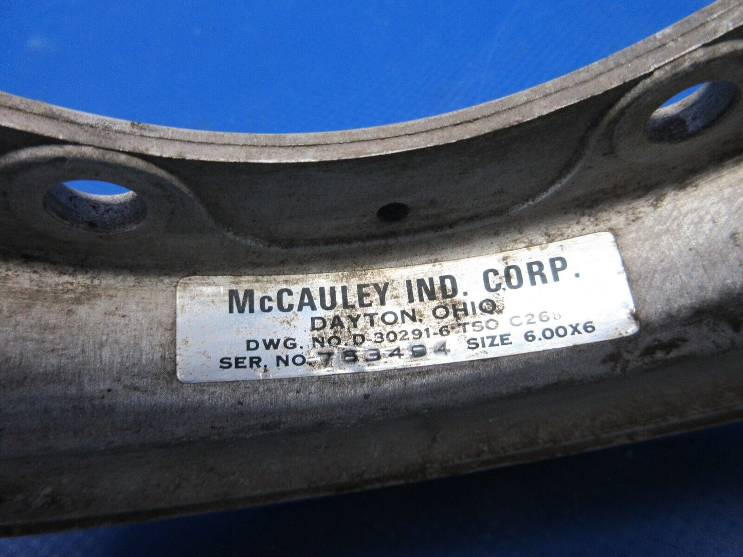 McCauley Main Wheel Flange 6.00x6 P/N D30222-6 (0424-1034)