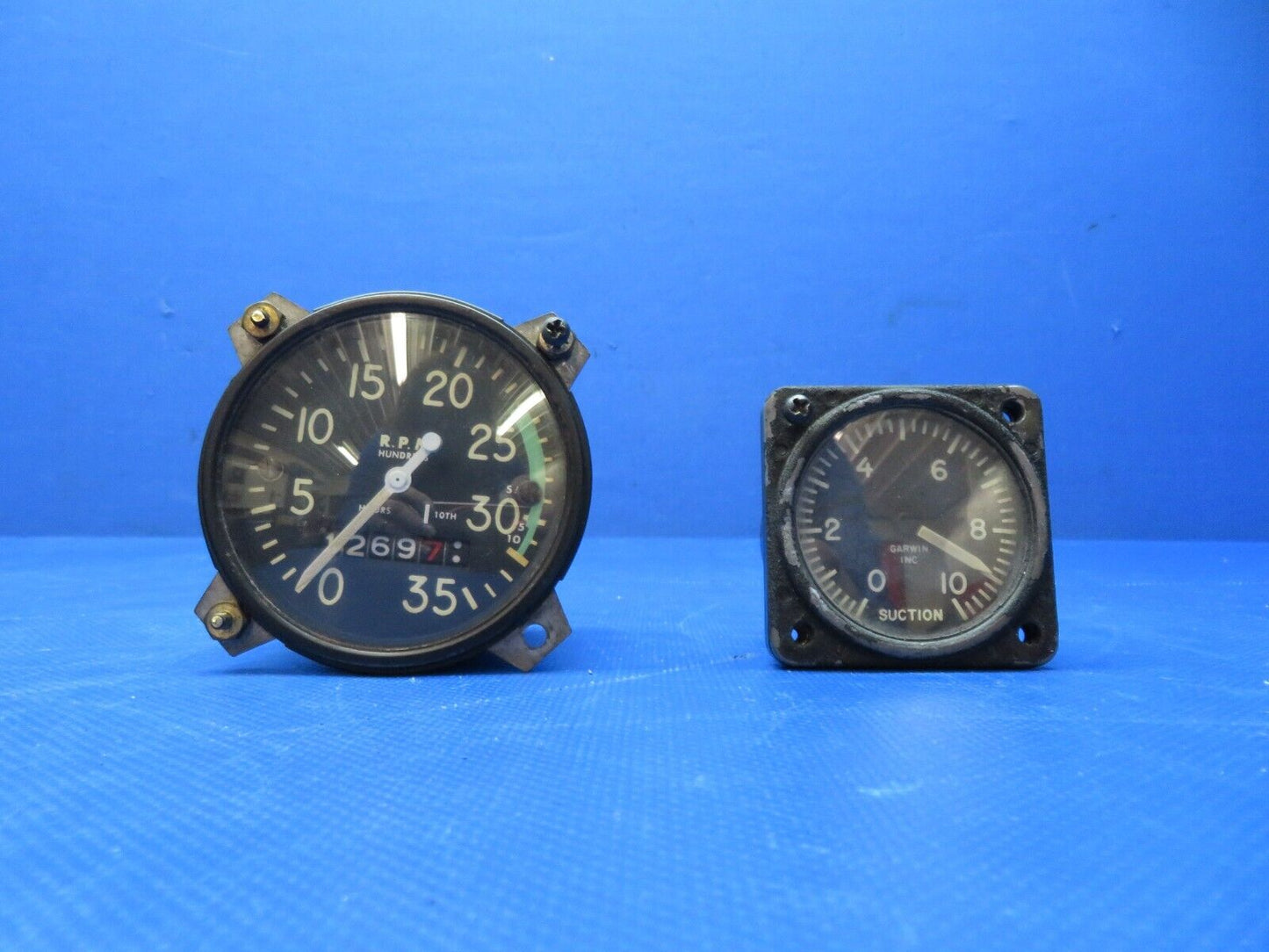 Early Cessna 175 Instruments Display Man Cave / Decoration LOT OF 9 (0424-129)