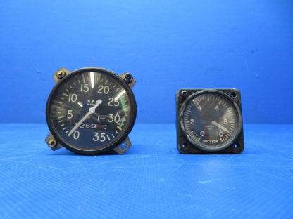 Early Cessna 175 Instruments Display Man Cave / Decoration LOT OF 9 (0424-129)