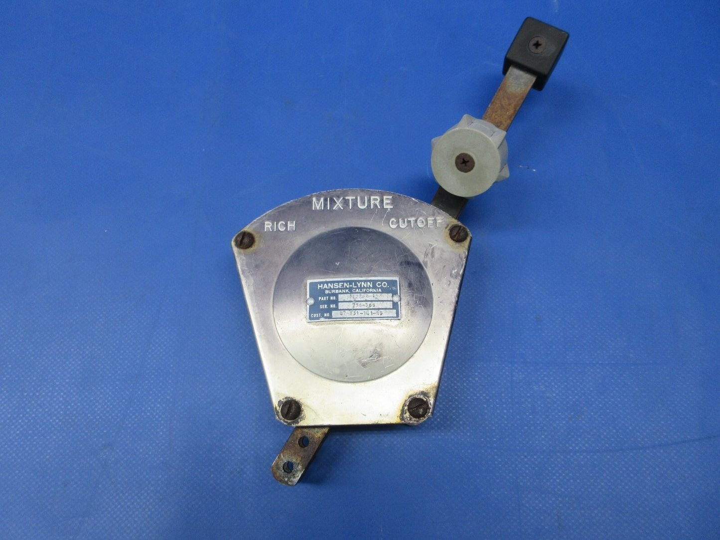 Bell 47J-2 Carburetor Heat & Mix Control Quadrant P/N 3L2294-15 (1124-1364)0