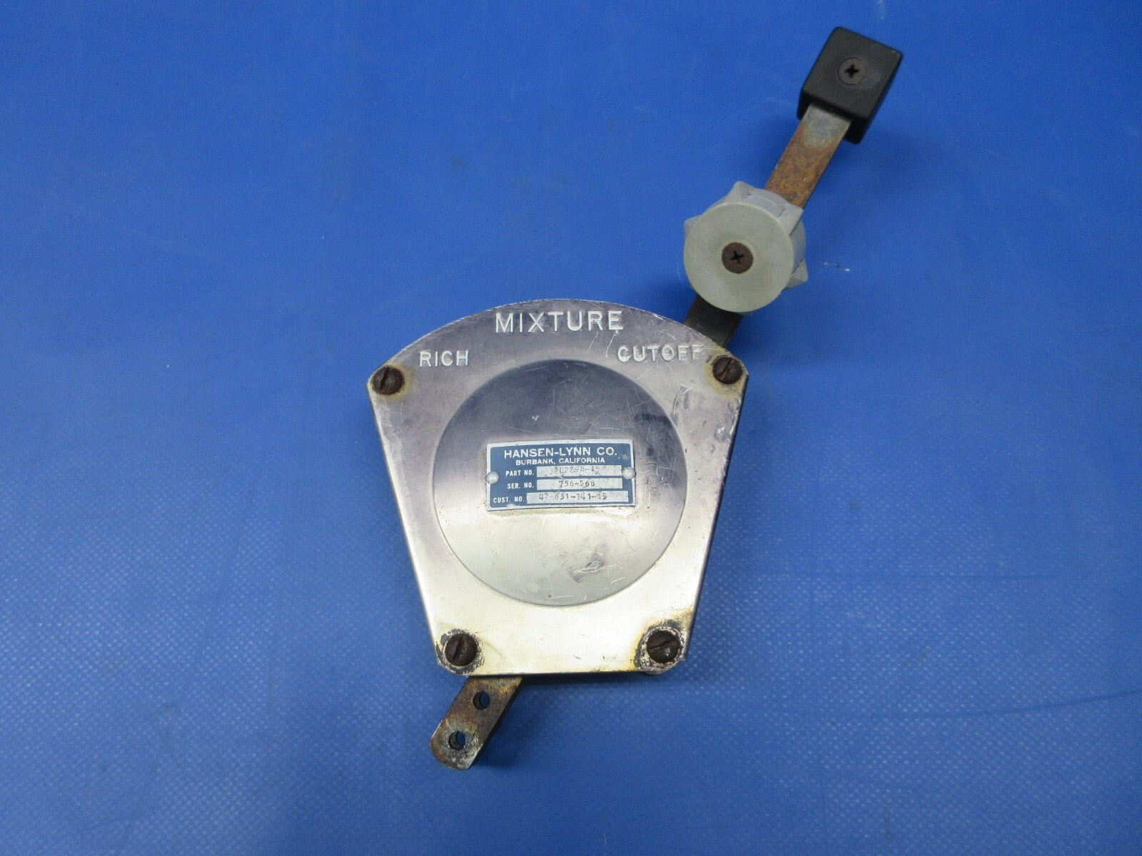 Bell 47J-2 Carburetor Heat & Mix Control Quadrant P/N 3L2294-15 (1124-1364)0