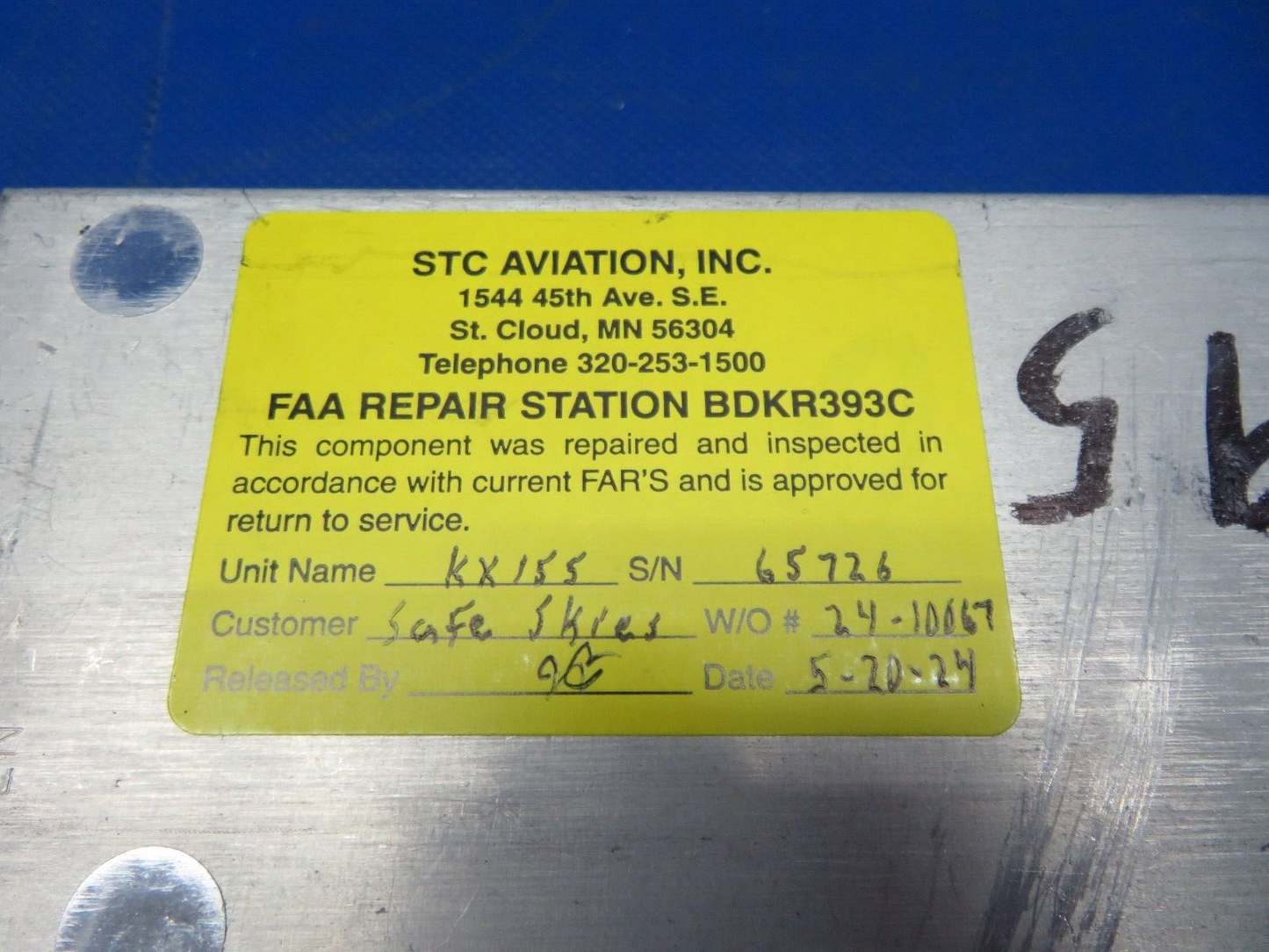King KX155 Nav / Com w/ Rack 14v P/N 069-1024-38 TESTED w/ 8130 (0624-162)10