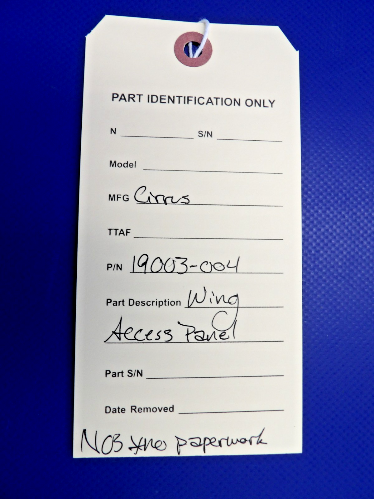 Cirrus Wing Access Panel P/N 19003-004 NOS (0326-1225)7