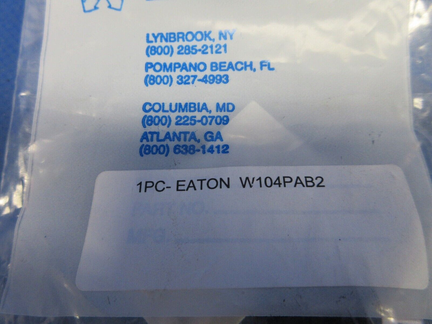 Eaton Switch w/8130 P/N W104PAB2 NOS (0524-1962)