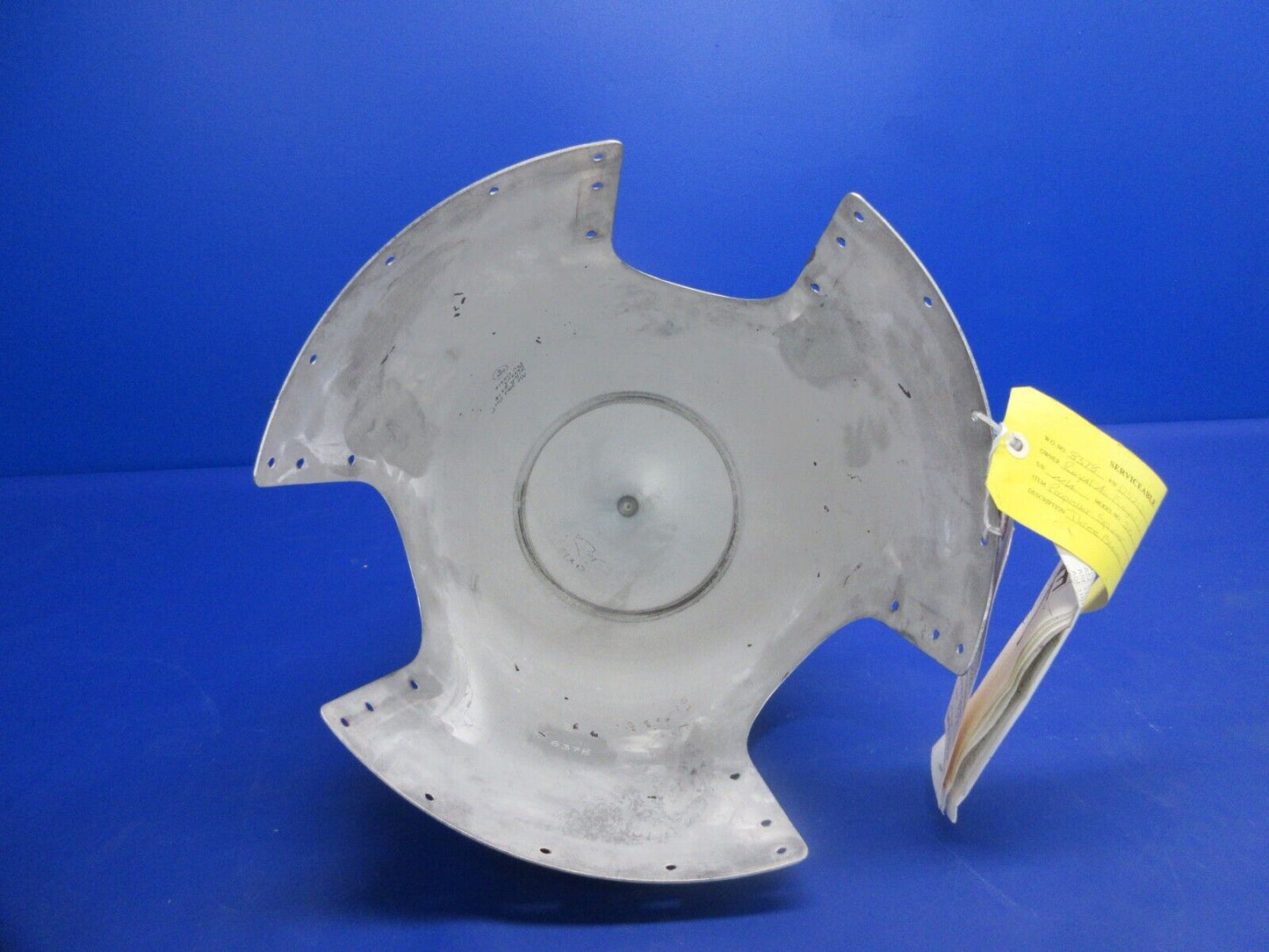 McCauley 3 Blade Propeller Spinner Polished P/N D5212 REPAIRED w/Tag (1124-2061)