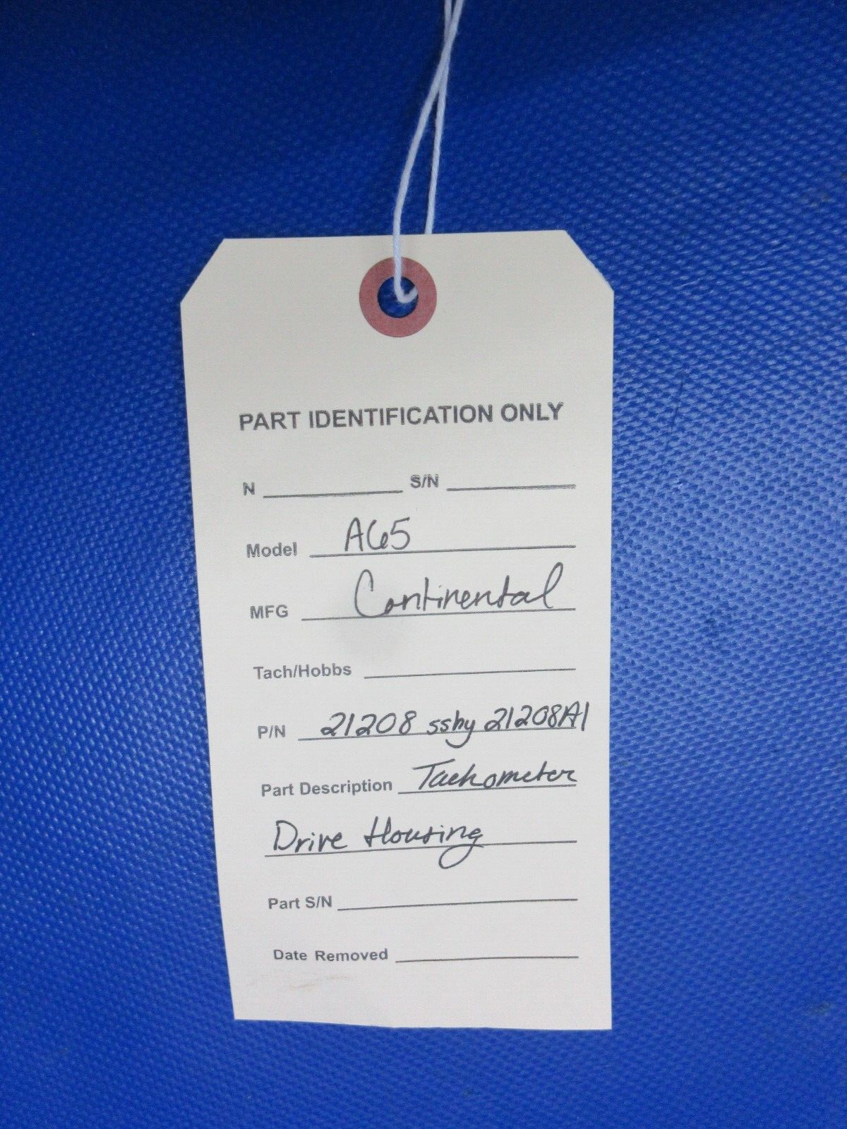Continental A65 Tachometer Drive Housing P/N 21208 SSBY 21208A1 (0424-603)