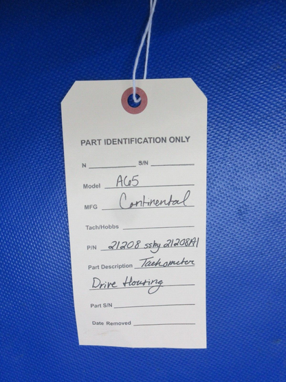 Continental A65 Tachometer Drive Housing P/N 21208 SSBY 21208A1 (0424-603)
