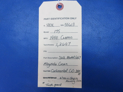 Continental GO-300-A Slick Model 667 Magneto Gear P/N 530603 (0824-1274)