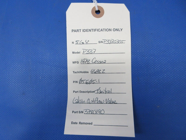 Cessna 337 / P337H Skymaster Janitrol Outflow Valve P/N 05E05-1 (0724-1337)