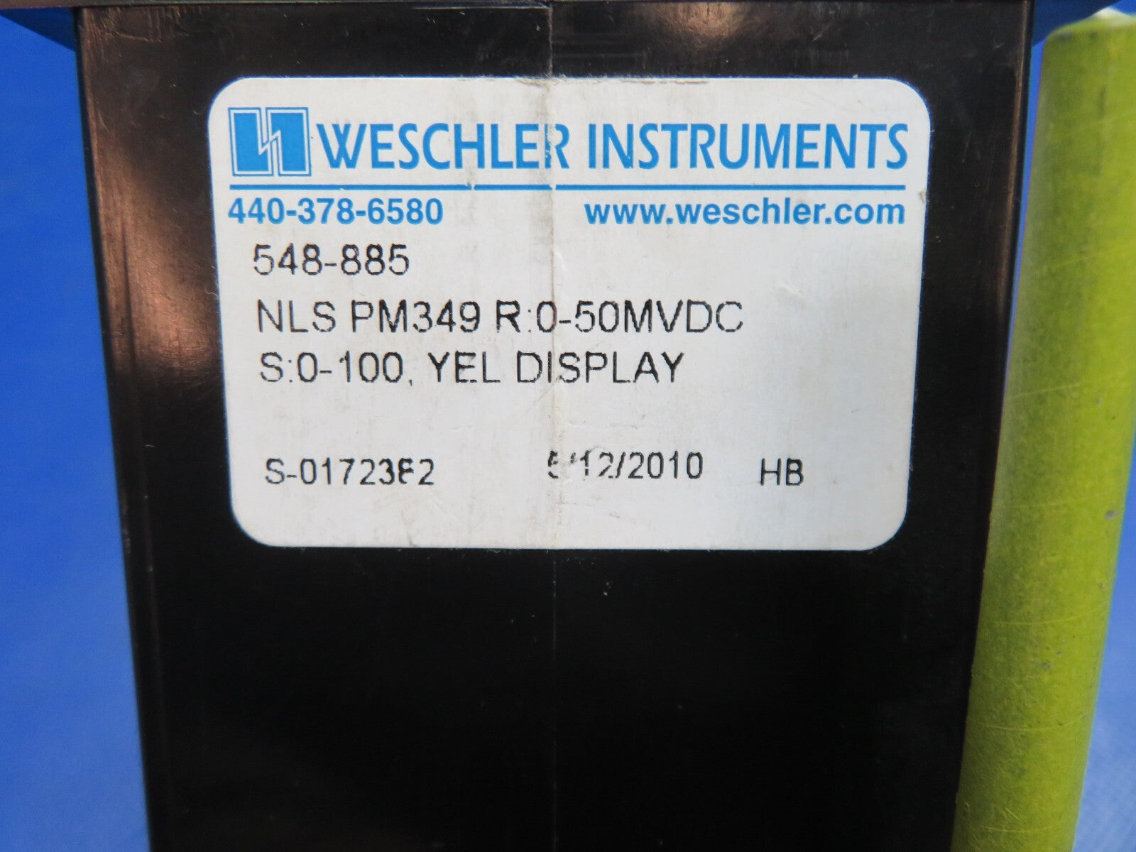 1996 Piper  Instruments Ampmeter Yel Display P/N 548-885 WARRANTY (1124-133)1