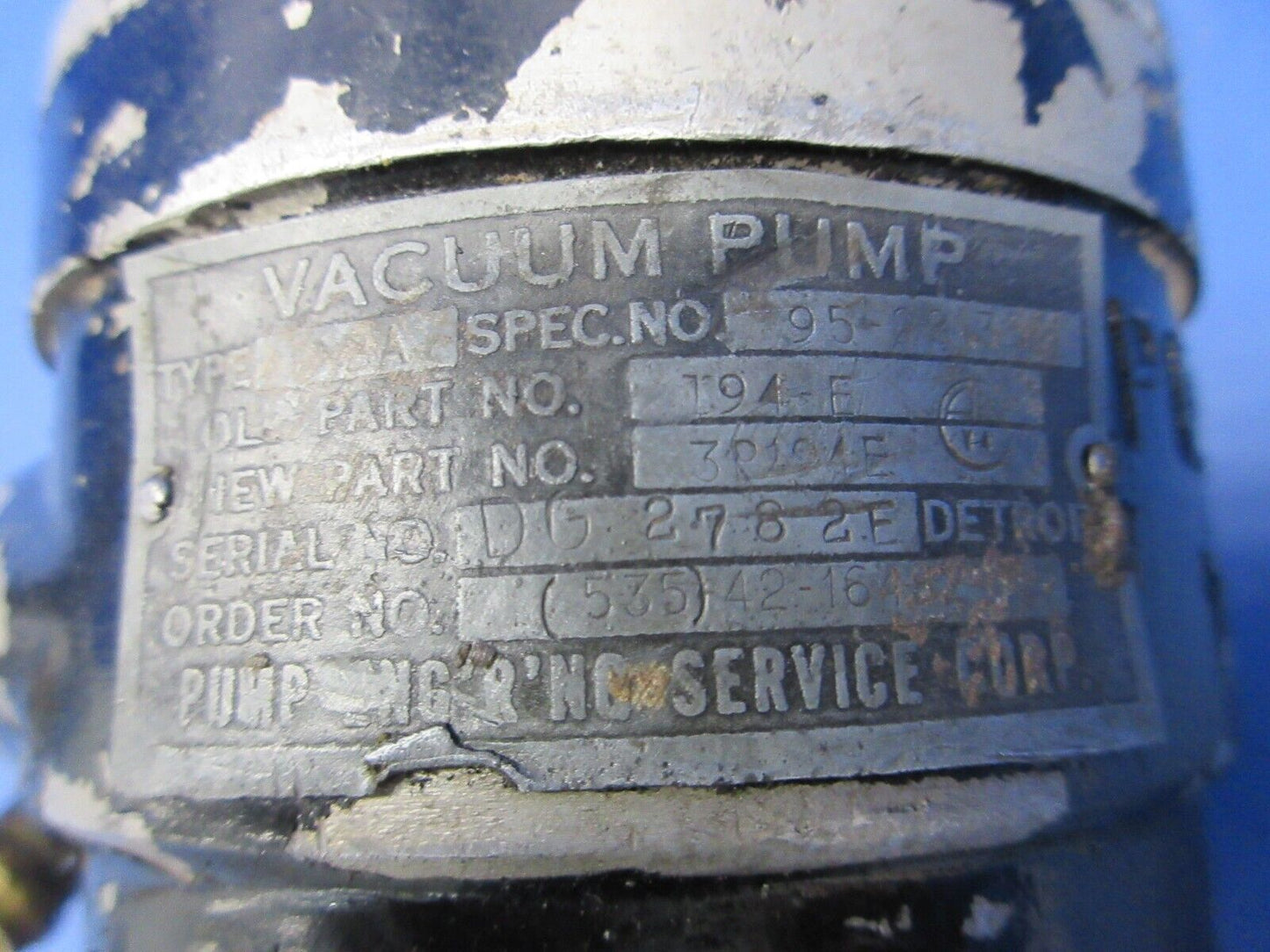 Pump Engineering Service Vacuum Pump P/N 95-23135 CORE (0824-2108)