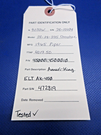 Piper PA-28-235 Cherokee Ameri-King ELT AK-450 P/N 450001 TESTED (0926-910)15
