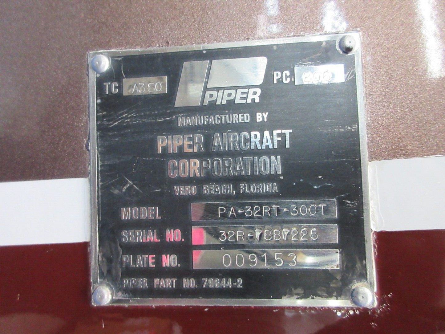 Piper PA-32RT-300T AFT Fuselage Section Sta.259-Sta.285 P/N 78903-3 (1024-2003)